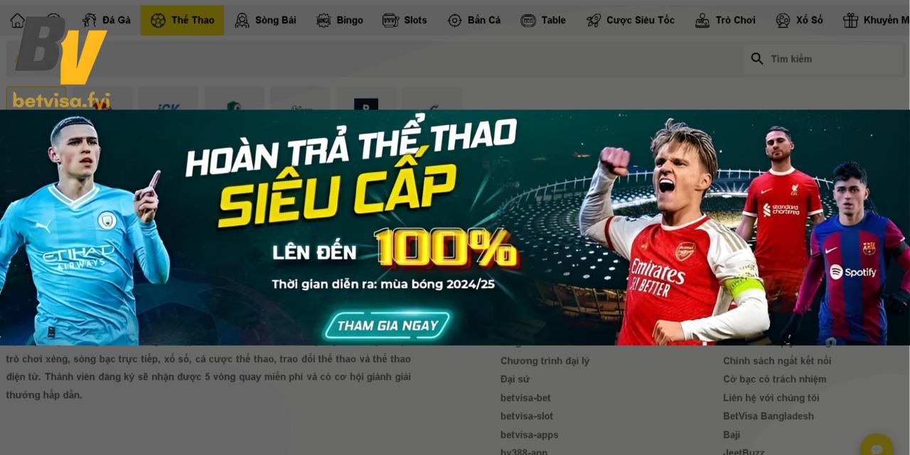 Ảnh chụp màn hình các tính năng cá cược thể thao trên gadonthomo bet